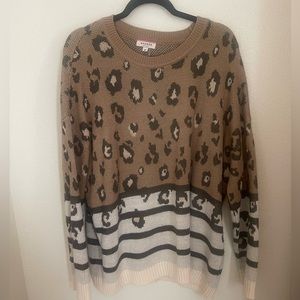 Women’s Animal Print Sweater 1X